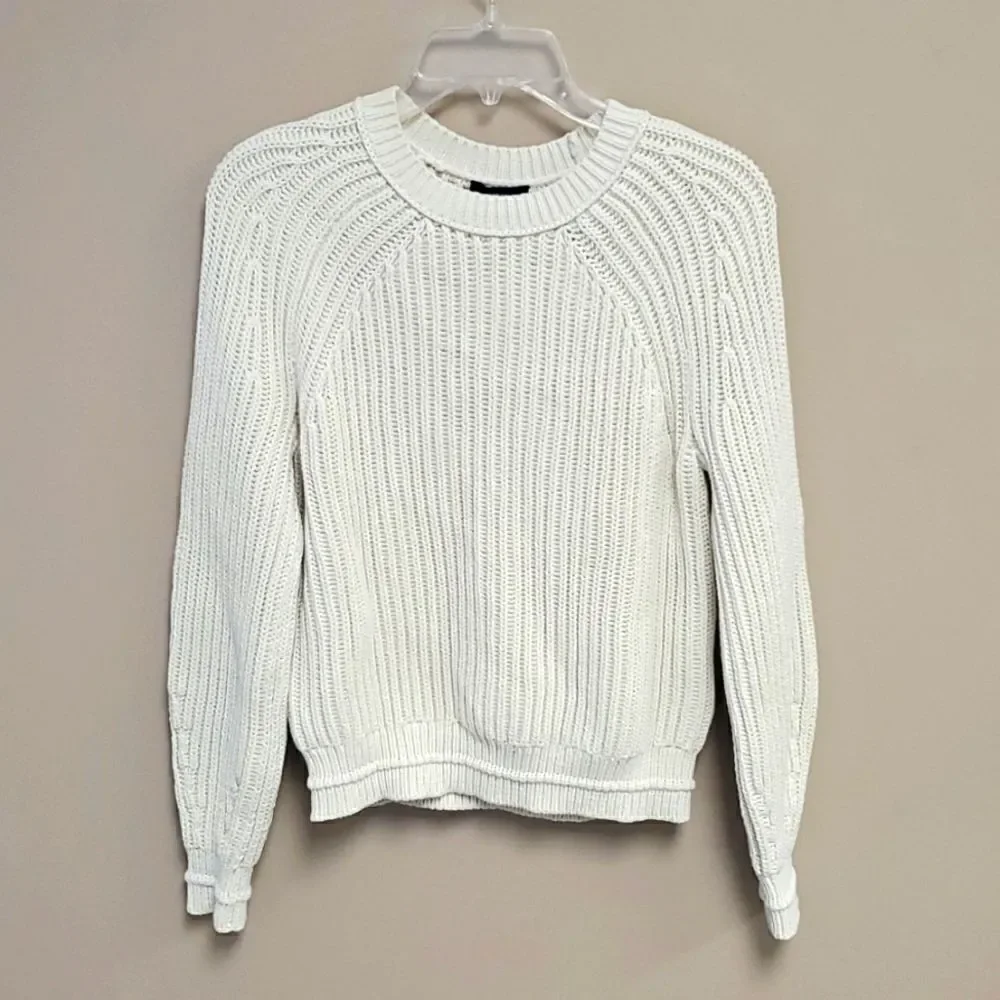 ‎J. CREW Ribbed Crew Neck Chunky Sweater - Size X-Small (NWT)